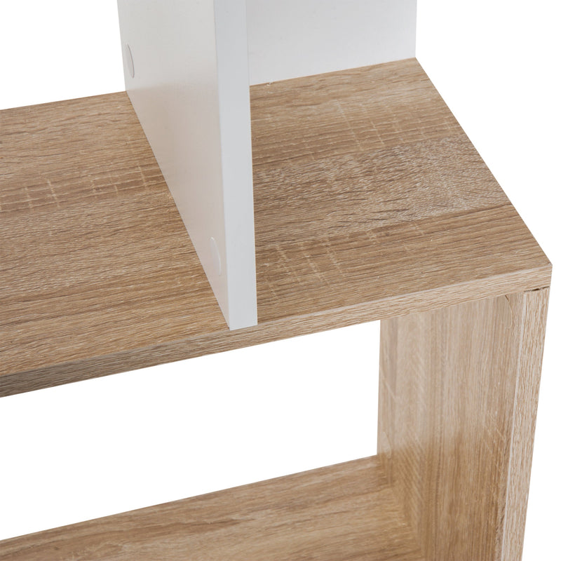 5-Tier S-Shaped Bookcase - Modern Storage Display Shelving Unit, Room Divider - Ideal for Home and Office Organization