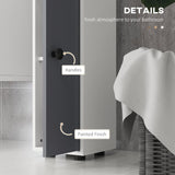 Tall Slim Bathroom Cabinet 180cm - Narrow Storage Unit with Open Shelves & Dual Door Cabinets, Adjustable Shelving - Ideal for Kitchen, Hallway, Living Room Organization in Grey