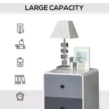 Modern Side Cabinet with Nightstand Functionality - 2 Storage Drawers Home Organizer for Bedroom and Living Room - Streamlines Clutter Management