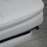 Ergonomic Reclining Chair with Vibration Massage and Heat - Microfiber Office Chair, Built-In Footrest, Adjustable Lumbar Pillow, Armrests - Ideal for Enhanced Comfort during Long Work Sessions