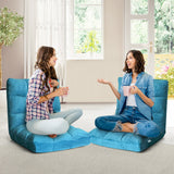 Coral Velvet - Adjustable Floor Gaming Chair with 14-Position Back, Black - Ideal for Comfortable and Flexible Gaming Set-Up