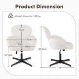 Criss Cross Chair Swivel with Adjustable Height and Rocking Function-