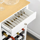 16-Bottle Capacity Modern Wine Cabinet - Kitchen Sideboard with Storage Drawer and Rack - Ideal for Dining Room and Home Bar Organization in White