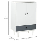 Bedside Storage Cabinet with Drawer and Doors - Modern Organizer for Bedroom and Living Room - Sleek Space-Saving Design for Home Essentials
