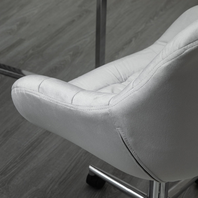 Velvet Ergonomic Home Office Chair - Comfy Computer Desk Chair with Adjustable Height & Supportive Arm/Back - Ideal for Extended Work Sessions