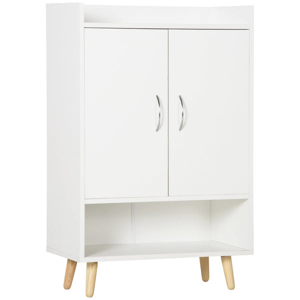 Modern Shoe Storage Cabinet - Entryway and Hallway Organizer with Doors and Shelves - Space-Saving Solution for Shoe Clutter