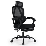 Ergonomic Office Chair High Back Mesh Desk Chair with Retractable Footrest-