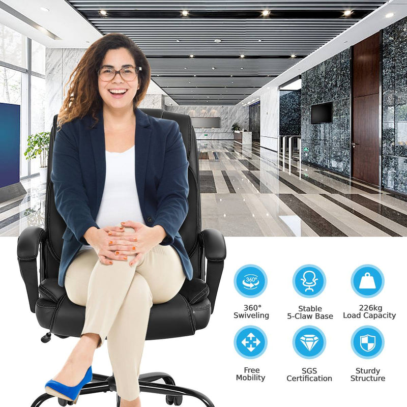 Executive Chair Model EC-600 - High Back Adjustable Chair with 6 Point Massage Feature - Perfect for Office Workers Seeking Comfort and Stress Relief