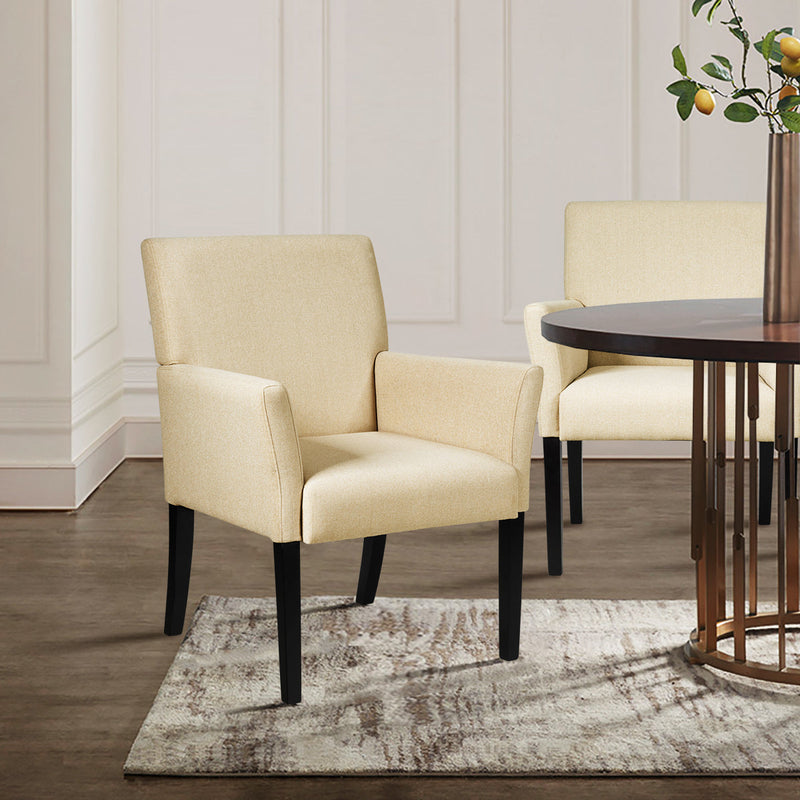 Executive Series - Beige Guest Chair for Office or Dining Room - Ideal for Hosting Clients and Dinner Parties