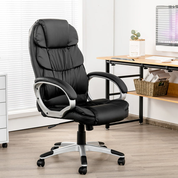 Adjustable Height Executive Office Chair - Comfortable Seating for Home or Meeting Room - Ideal for Long Hours of Work or Conference Meetings