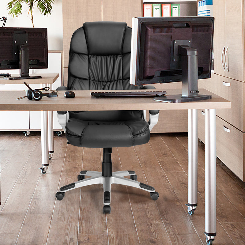 Adjustable Height Executive Office Chair - Comfortable Seating for Home or Meeting Room - Ideal for Long Hours of Work or Conference Meetings