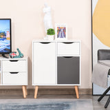 Floor Cabinet with Drawer - Versatile Storage Cupboard and Sideboard for Home Organization - Ideal for Bedroom, Living Room, and Entryway in Elegant Grey