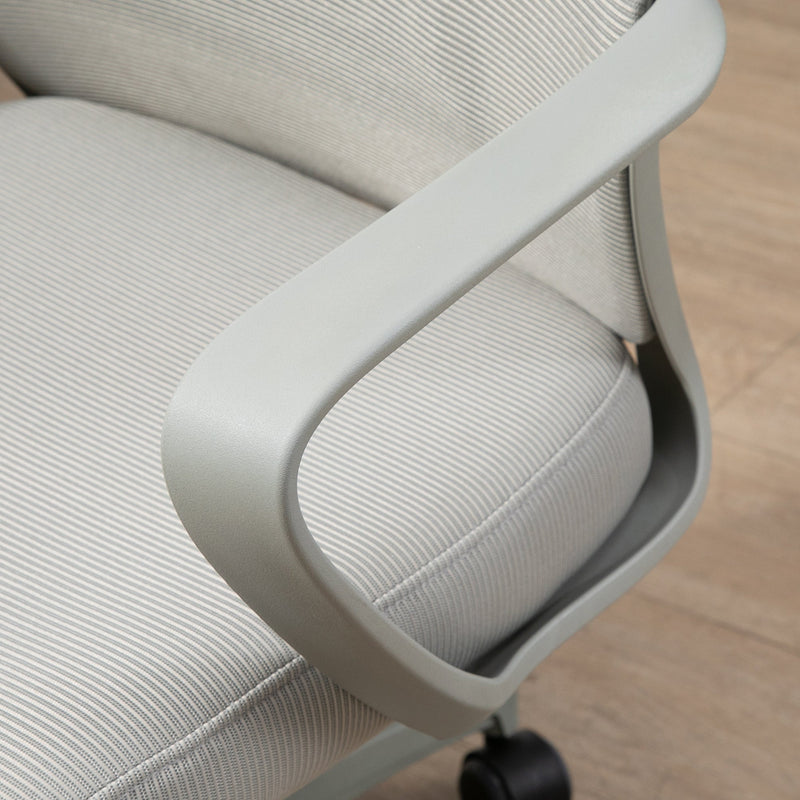 Ergonomic High-Back Mesh Home Office Chair with Wheels - Adjustable Height and Comfortable Lumbar Support - Ideal for Work from Home Professionals and Students