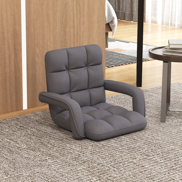 Floor Gaming Chair for Adults with Back Support and Adjustable 6-Position-