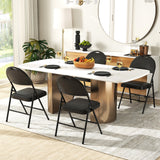 Folding Chairs Padded Party Chairs with Metal Frame and Carry Handle-4 Pack