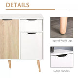 Floor Standing Sideboard Storage Cabinet with Drawer - Bedroom, Living Room, Home Office Organizer in Natural Finish - Space-Saving Storage Solution