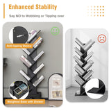 Freestanding Tree Bookshelf with Drawer, 10-Tier - Black Book Storage Display Unit - Ideal for Home and Office Organization