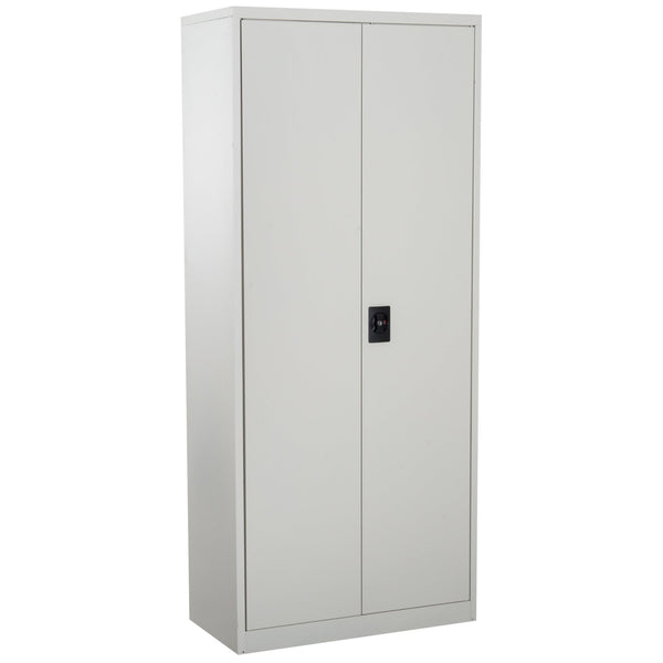 Cool Rolled Steel Lockable Cabinet - Tall Office Filing Storage with 2 Doors & 4 Adjustable Shelves - Secure Organizational Solution for Documents and Books