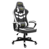 Ergonomic Racing-Style Gaming Chair - Adjustable Lumbar Support, Headrest, 360° Swivel, Durable PVC Leather - Comfortable Home Office Seating for Gamers and Professionals
