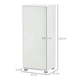 2-Tier File Cabinet with Metal Louvered Door - White Storage Organizer for Living Area, Study, or Playroom - Space-Saving Solution for Home Organization