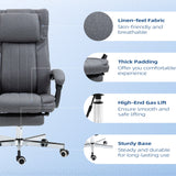 Ergonomic High Back Desk Chair with Headrest and Footrest - Executive Recliner Office Chair, Dark Grey - Ideal for Comfortable Working and Relaxation