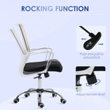 Ergonomic Mesh Desk Chair with Adjustable Armrests - Black Office Chair with 360° Swivel and Height Adjustment - Comfortable Seating for Work and Study