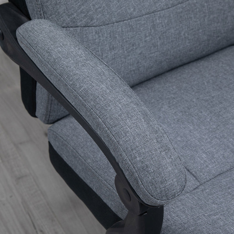 High Back Executive Office Chair - Ergonomic Reclining Computer Chair with Adjustable Height & Swivel Wheels, Retractable Footrest - Ideal for Comfortable Long Sitting Periods