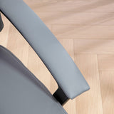 Faux Leather Office Chair - Mid Back, Adjustable Height, Swivel Rolling Wheels Computer Desk Chair - Ideal for Executives and Home Office Comfort