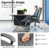 Ergonomic Adjustable Chair - High Back Rolling Computer Chair with Retractable Footrest - Ideal for Extended Desk Work or Gaming Sessions