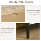 Oak Tone Sideboard Storage Cabinet with Adjustable Shelves - TV Console and Cupboard for Dining Room, Kitchen, Living Room - Stylish Organizational Furniture for Home Decor