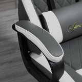 Ergonomic Racing-Style Gaming Chair - Adjustable Lumbar Support, Headrest, 360° Swivel, Durable PVC Leather - Comfortable Home Office Seating for Gamers and Professionals