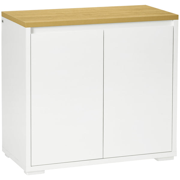 Kitchen Storage Sideboard - Double-Door Cabinet with Adjustable Shelf - Ideal for Living Room and Entryway Organization