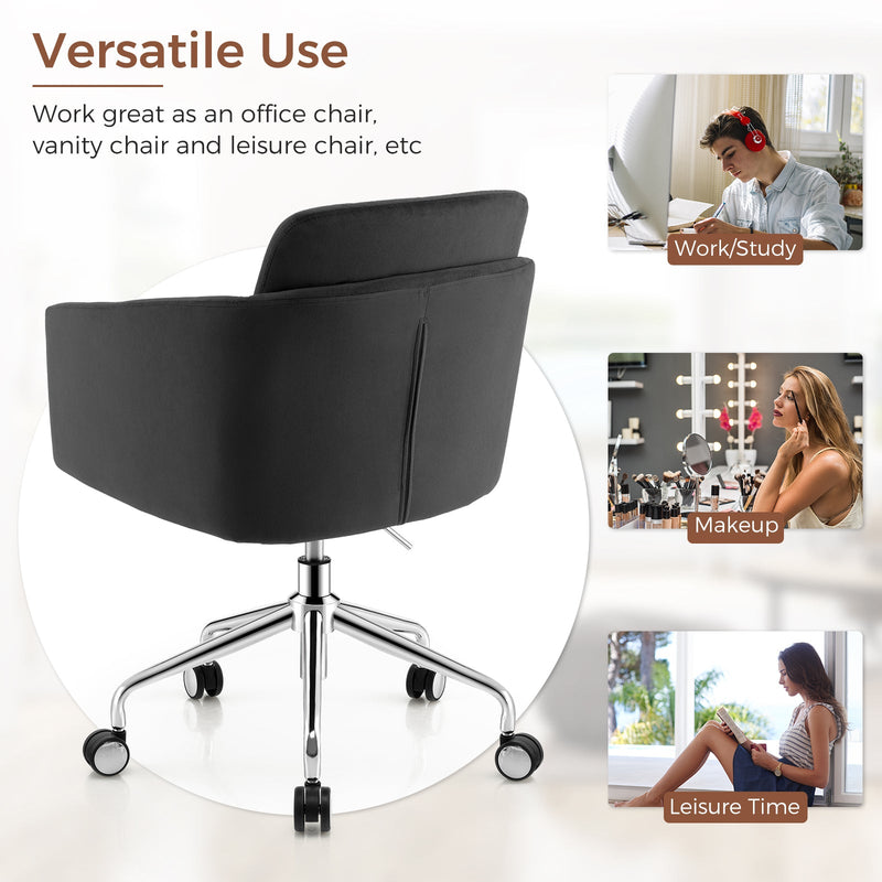 Office Furniture Express - Black Home Office Chair with Sturdy Metal Base - Ideal Solution for Comfortable and Durable Work Seating Options