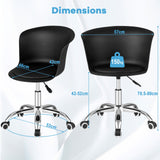 Office Desk Chair Set of 2 - Universally Mobile With Rolling Casters, Black Finish - Ideal for Office Settings or Home Study Rooms