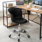 Office Desk Chair Set of 2 - Universally Mobile With Rolling Casters, Black Finish - Ideal for Office Settings or Home Study Rooms