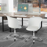 Office Desk Chair Set of 2 - Universally Mobile With Rolling Casters, Black Finish - Ideal for Office Settings or Home Study Rooms