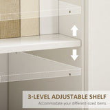 Modern White Sideboard - Accent Storage Cabinet with Drawer and 2 Doors for Home Organization - Ideal for Bedroom, Living Room, or Hallway Spaces
