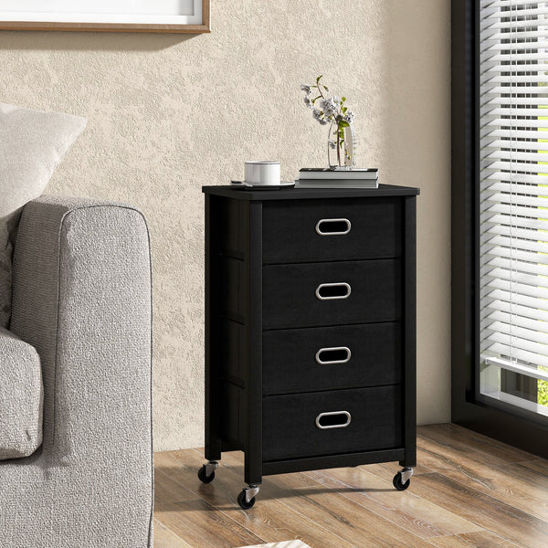 Hirsh Industries - Compact 4-Drawer Mobile Filing Cabinet - Ideal for Home Office Organizing and Storage Solution