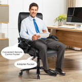PU Leather & Thick Foam Cushion Massage Office Chair - Comfortable Workstation Furniture in Black - Perfect for Office Employees Seeking Comfort & Relaxation