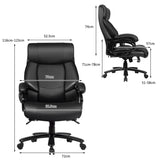 PU Leather & Thick Foam Cushion Massage Office Chair - Comfortable Workstation Furniture in Black - Perfect for Office Employees Seeking Comfort & Relaxation