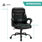 Office Essentials High-Back Chair - Metal Base, Rocking Backrest Office Furniture - Ideal for Extended Office Work
