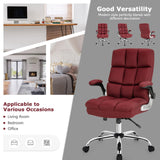 Linen Upholstered Executive Chair - Ergonomic High Back Design for Home Office Use - Perfect Comfort Solution for Busy Professionals, Beige