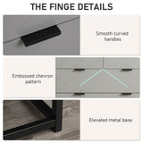 Freestanding Bedroom Dresser - Spacious Chest of Drawers with Sleek Metal Handles - Ideal Storage Solution for Bedroom and Living Room