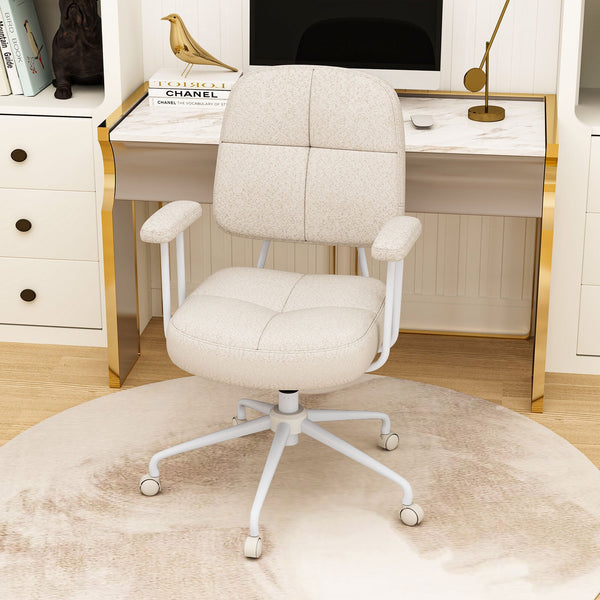 Home Office Chair with Cushioned Back and Rocking Function-