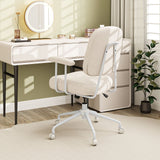 Home Office Chair with Cushioned Back and Rocking Function-