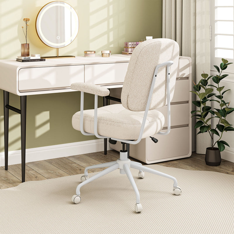 Home Office Chair with Cushioned Back and Rocking Function-