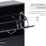 2-Tier Wood Shoe Cabinet with Tipping Bucket - Modern Hallway Storage Organizer, Drawer & Adjustable Shelf, Large Capacity - Ideal for Entryway Clutter Management