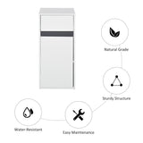 Minimalistic Bathroom Storage Solution - Freestanding Cabinet with Drawer, Cupboard & Adjustable Shelf - Sleek Organizer for Space Optimization in White