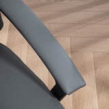 Faux Leather Mid-Back Office Chair - Adjustable Height, Executive Computer Desk Seat with Swivel & Rolling Wheels - Comfortable Seating Solution for Professionals and Home Offices