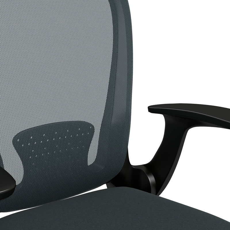 Ergonomic Mesh Office Chair with Flip-Up Armrests - Lumbar Support and Swivel Wheels for Comfortable Seating - Ideal for Home and Office Use